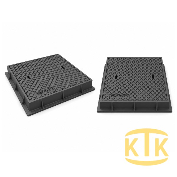 Döküm Yuvarlak Rögar Kapağı Takımı Ø600 mm B125 (DKT-600-B7) - Döküm Rögar Kapakları