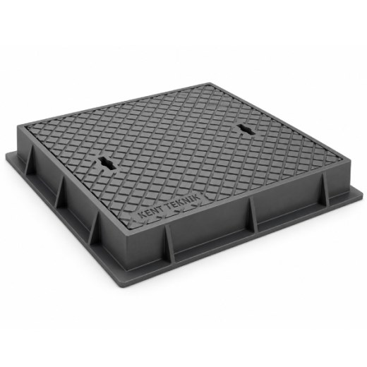 Döküm Yuvarlak Rögar Kapağı Takımı Ø600 mm C250 (DKT-600-C8) - Döküm Rögar Kapakları