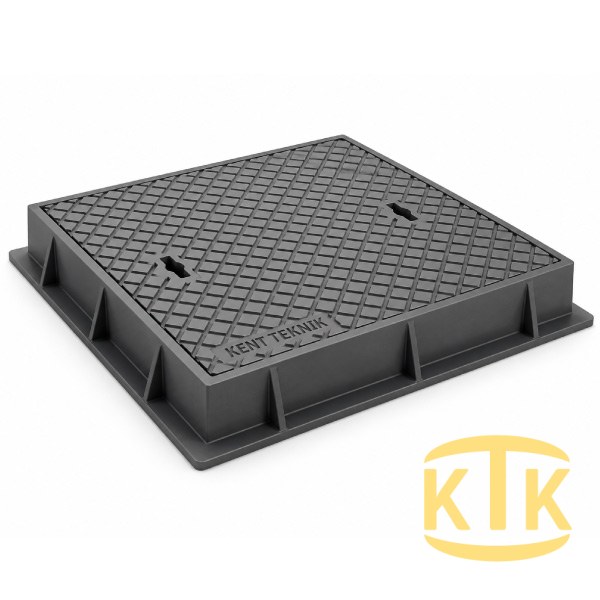 Döküm Yuvarlak Rögar Kapağı Takımı Ø600 mm C250 (DKT-600-C8) - Döküm Rögar Kapakları