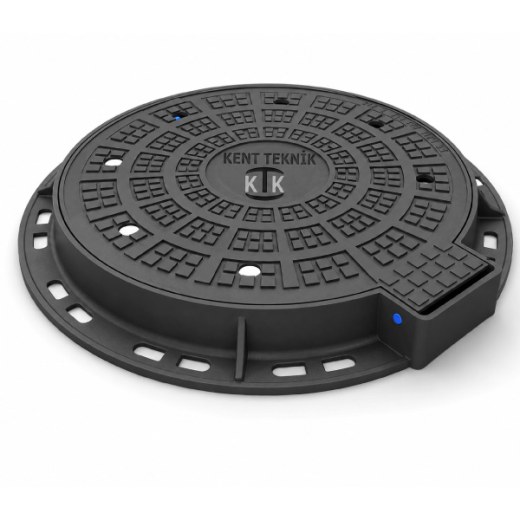 Döküm Yuvarlak Rögar Kapağı Takımı Ø600 mm C250 (DKT-600-C2) - Döküm Rögar Kapakları