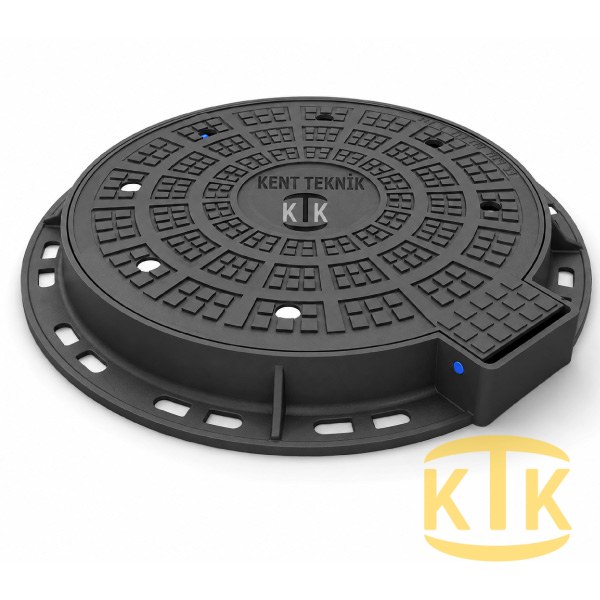 Döküm Yuvarlak Rögar Kapağı Takımı Ø600 mm C250 (DKT-600-C2) - Döküm Rögar Kapakları