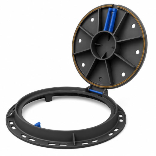 Döküm Yuvarlak Rögar Kapağı Takımı Ø600 mm D400 (DKT-600-D3) - Döküm Rögar Kapakları