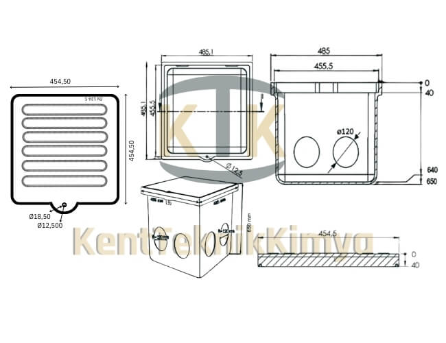 Kompozit Ek Odası Takımı 485x485x650 mm - Rögar Kapak