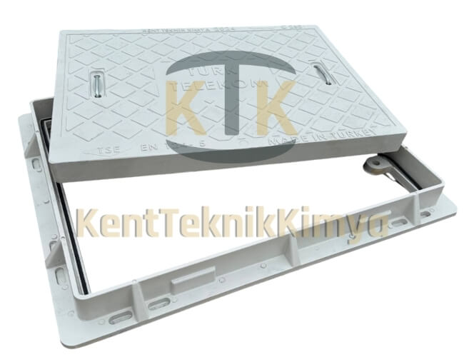Kompozit Dikdörtgen Rögar Kapağı Takımı 600x800 mm - Rögar Kapak