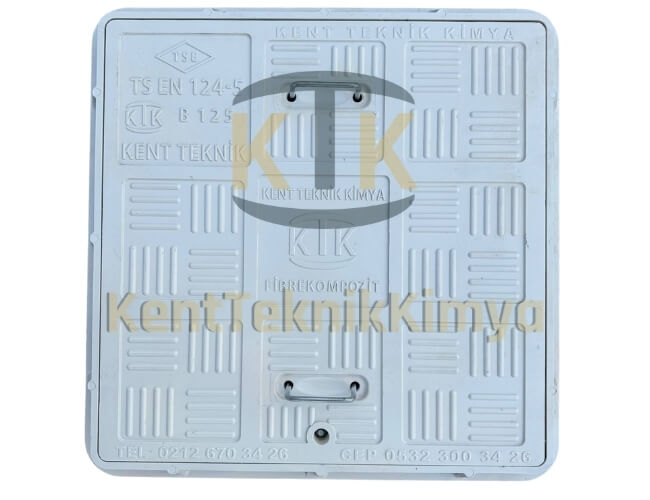 Kompozit Kare Rögar Kapağı Takımı 600x600 mm - Rögar Kapak