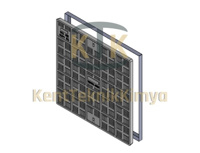 Kompozit Kare Rögar Kapağı Takımı 800x800 mm - Rögar Kapak