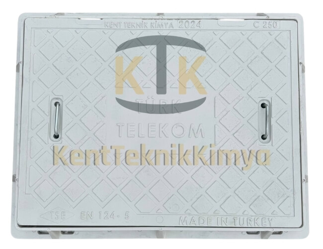 Kompozit Dikdörtgen Rögar Kapağı Takımı 600x800 mm - Rögar Kapak