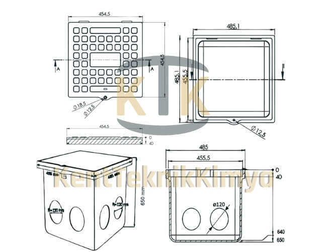 Kompozit Ek Odası Takımı 485x485x650 mm - Rögar Kapak