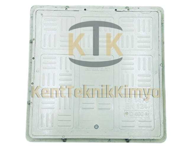 Kompozit Kare Rögar Kapağı Takımı 400x400 mm - Rögar Kapak