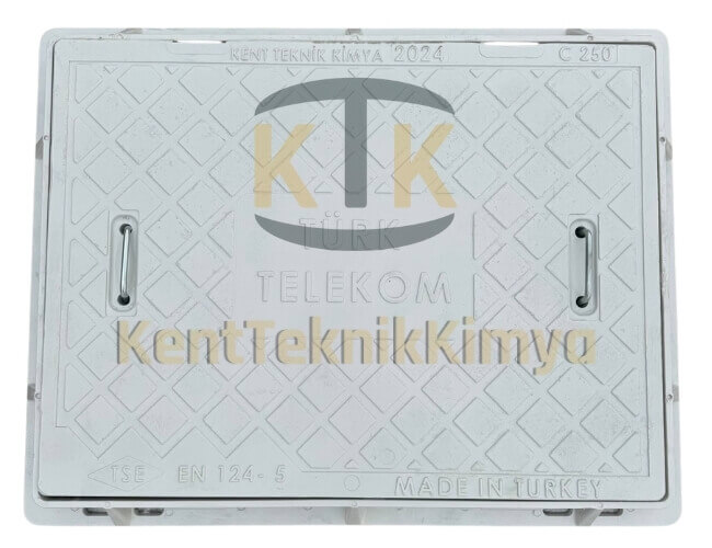 Kompozit Dikdörtgen Rögar Kapağı Takımı 600x800 mm - Rögar Kapak