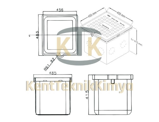 Kompozit Ek Odası Takımı 485x485x415 mm - Rögar Kapak